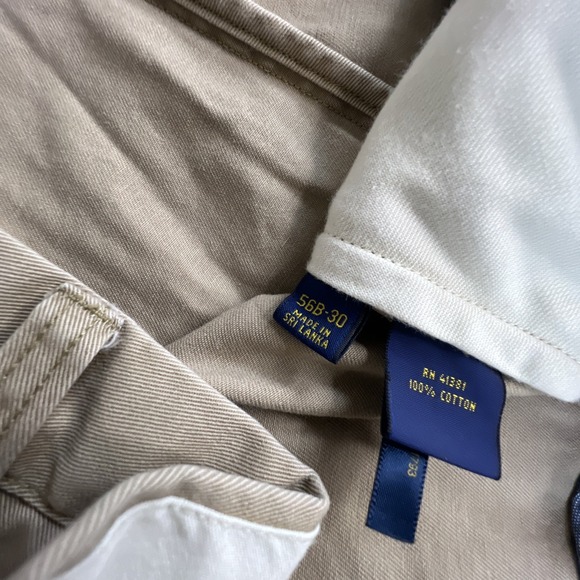Polo Ralph Lauren Mens Khaki Pants 56B-30 Sand Stretch Classic Fit Preppy Chinos - Picture 4 of 12